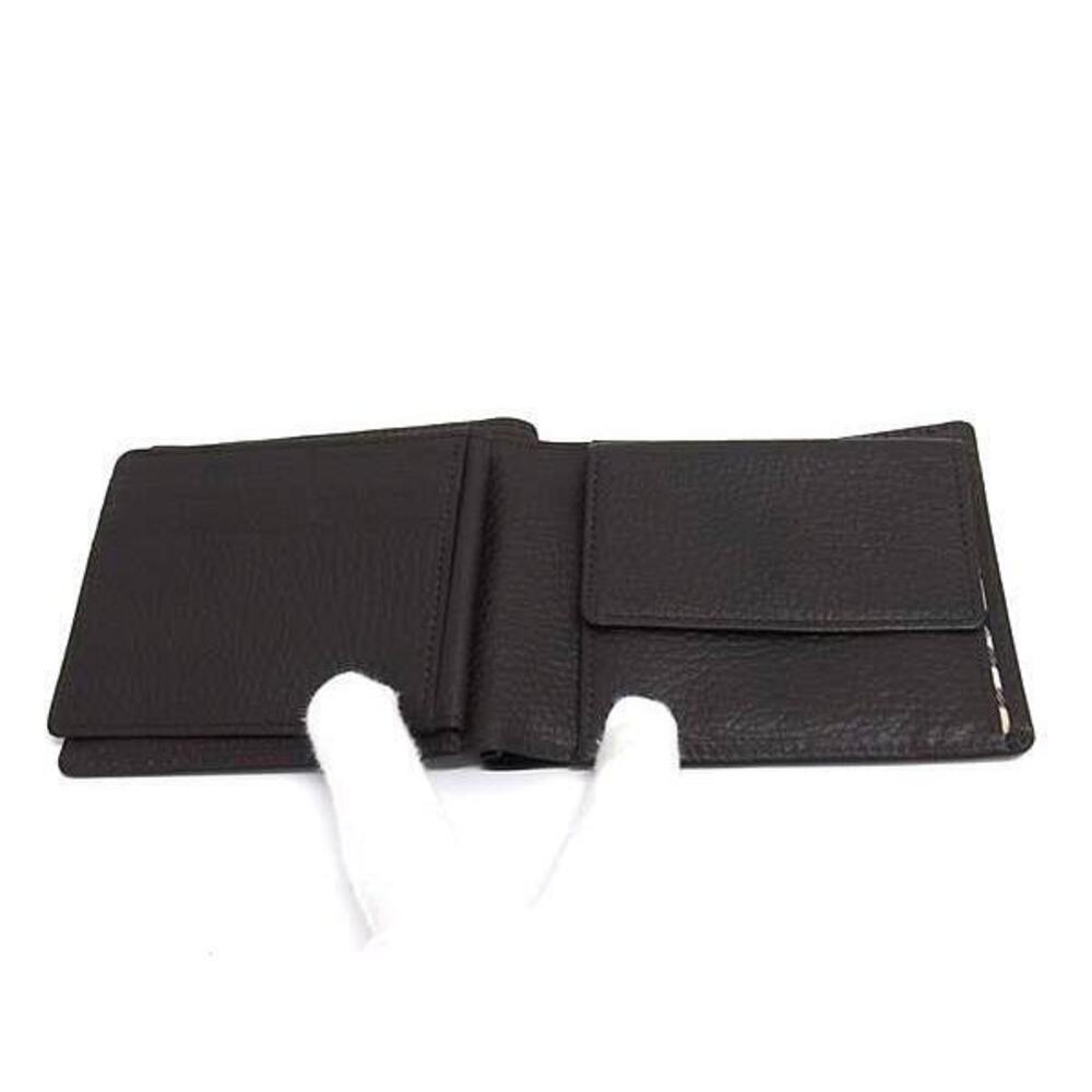 BURBERRY Leather Bi fold Wallet Billfold Wallet Brown - Picture 4 of 7